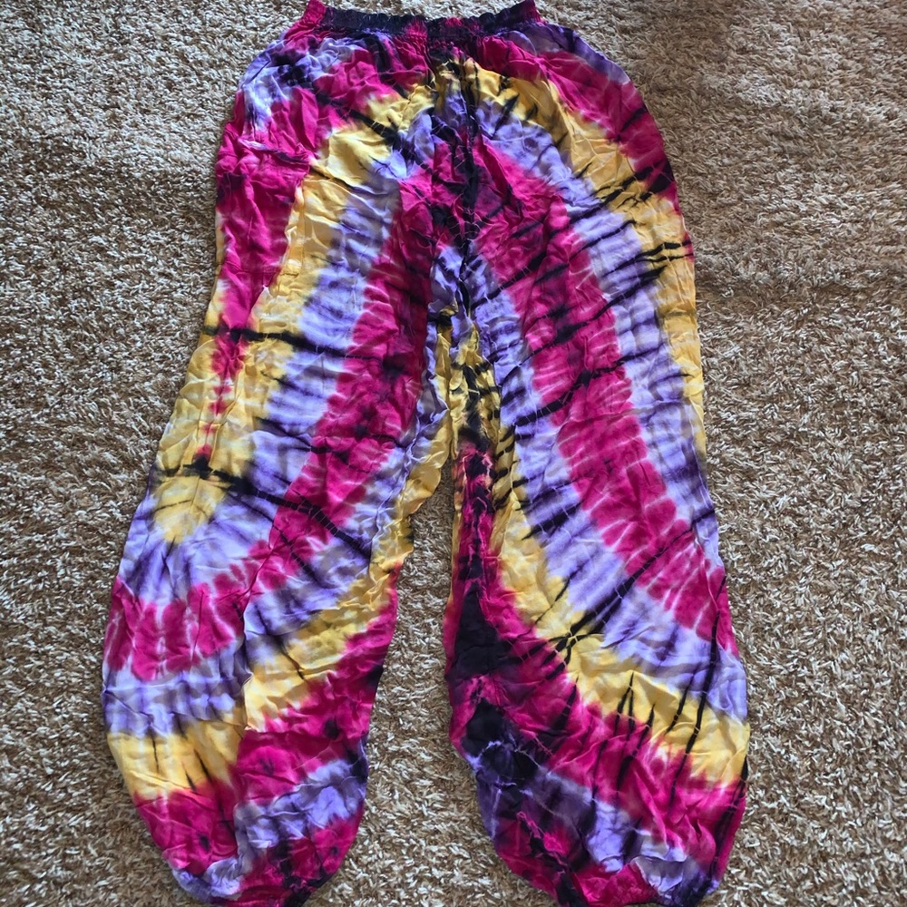 Tie dye harem pants